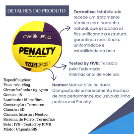 BOLA VÔLEI PENALTY 8.0 PRO IX